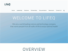 Tablet Screenshot of lifeq.com